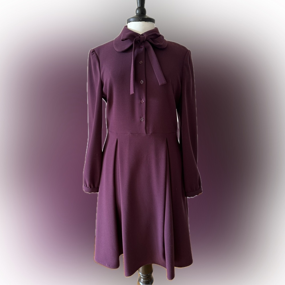 Tara Jarmon Tie Neck Short Dress